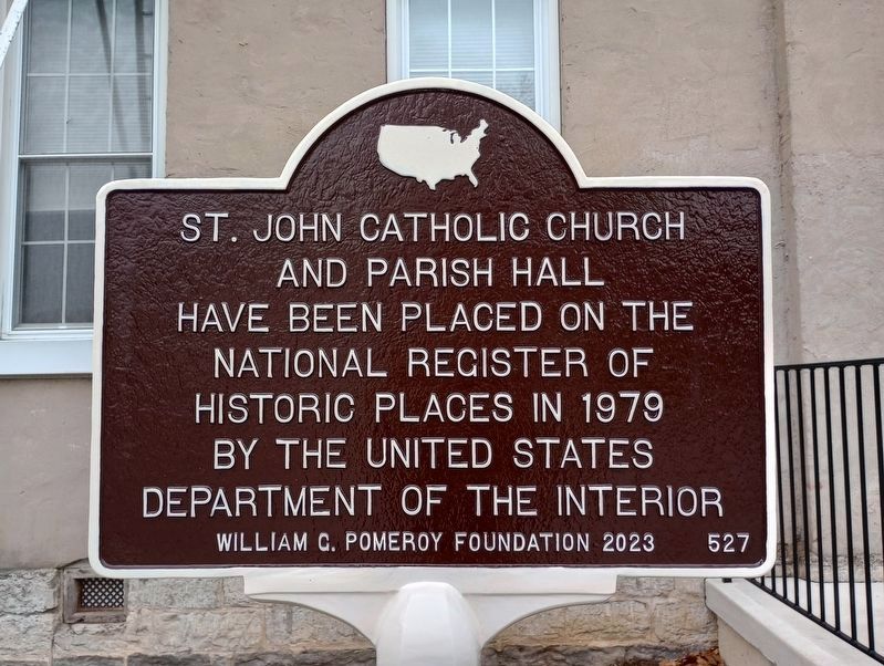 St. John Catholic Church and Parish Hall Marker image. Click for more information.