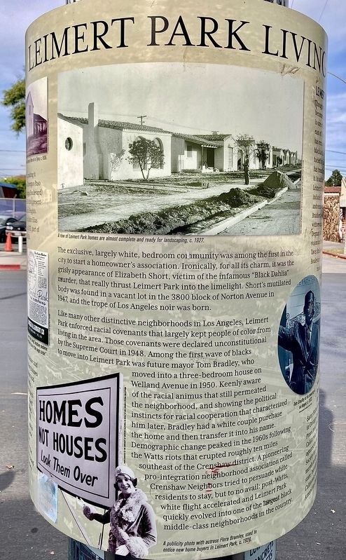 Leimert Park Living Marker. Click for full size. Leimert Park Living Marker image. Click for full size.