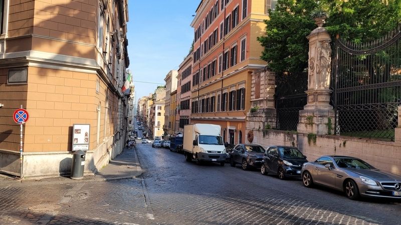 The view of the Palazzo Barberini Marker along the street image. Click for full size.