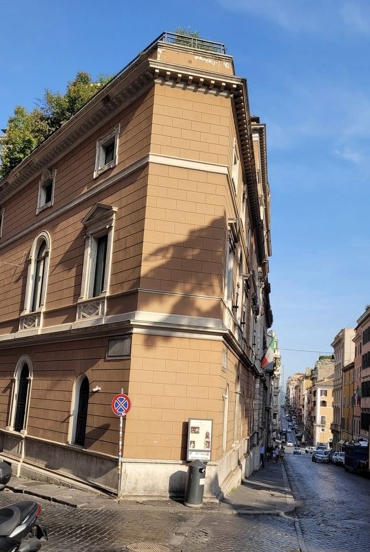The Palazzo Barberini Marker on the corner of the building image. Click for full size.
