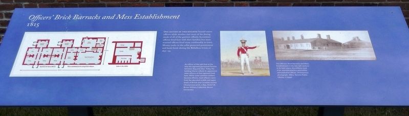 Officers' Brick Barracks and Mess Establishment Marker image. Click for full size.