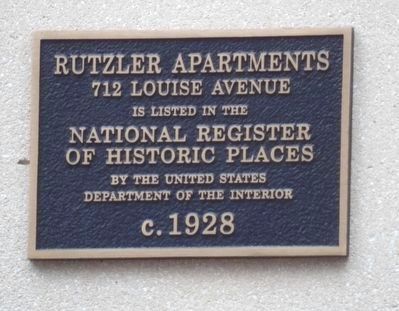 Rutzler Apartments Marker image. Click for full size.