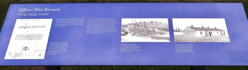 Officers' Blue Barracks Marker image. Click for full size.