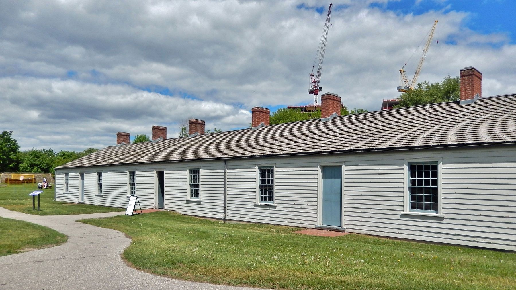 Officers' Blue Barracks (<i>southeast elevation</i>) image. Click for full size.