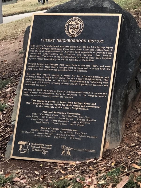 Cherry Neighborhood History Marker image. Click for full size.