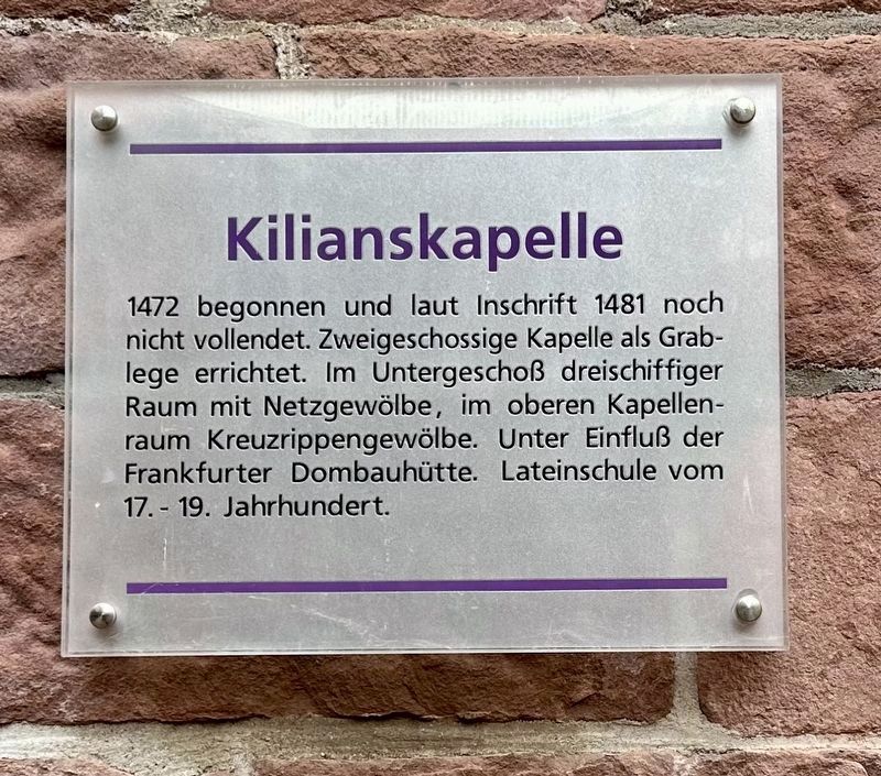 Kilianskappele / Kilians Chapel Marker image. Click for full size.