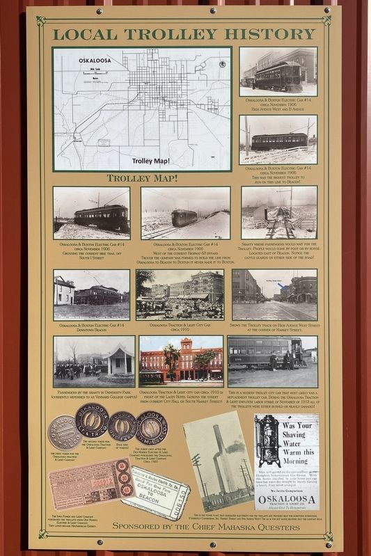 Local Trolley History Marker. Click for full size. Local Trolley History Marker image. Click for full size.