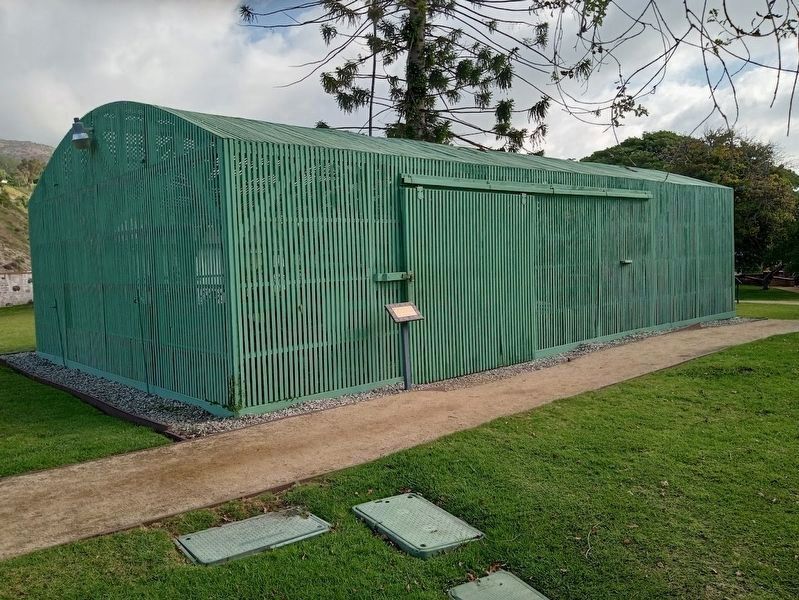 Lath House and Marker. Click for full size. Lath House and Marker image. Click for full size.