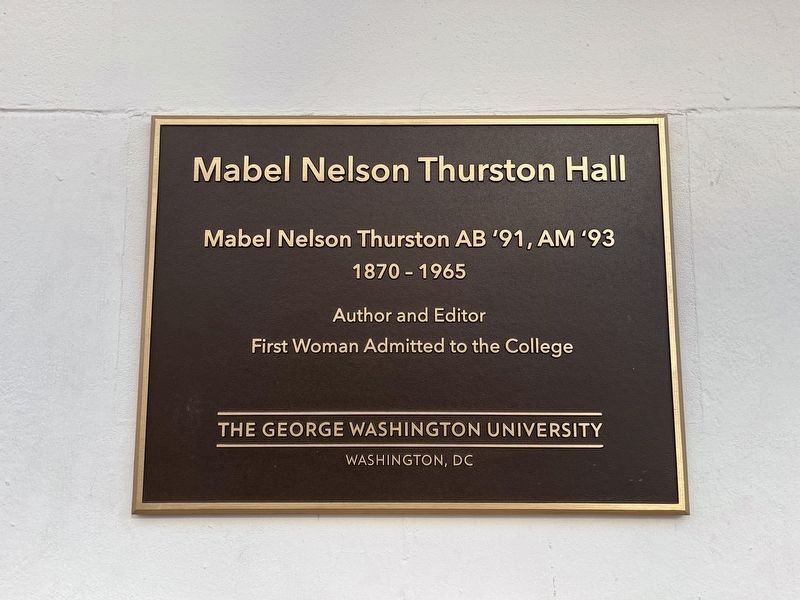 Mabel Nelson Thurston Hall Marker image. Click for full size.