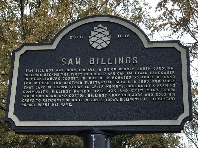 Sam Billings Marker image. Click for full size.