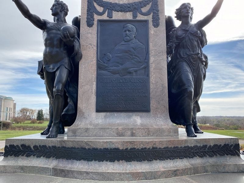 William Boyd Allison Monument, North Side. Click for full size. William Boyd Allison Monument, North Side image. Click for full size.