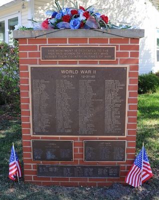 Cedar Key Veterans Monument Marker image. Click for full size.