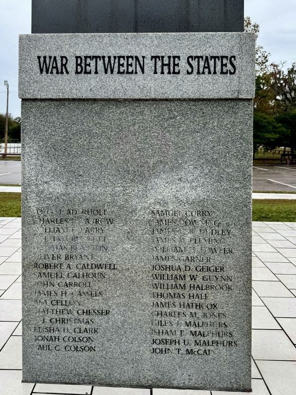 War Between the States Memorial (side 1) image. Click for full size.