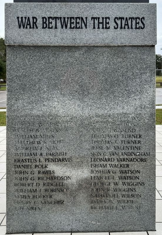 War Between the States Memorial (side 2) image. Click for full size.