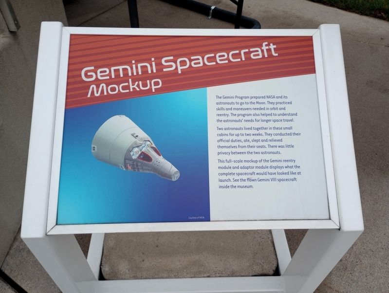 Gemini Spacecraft Mockup Marker image. Click for full size.