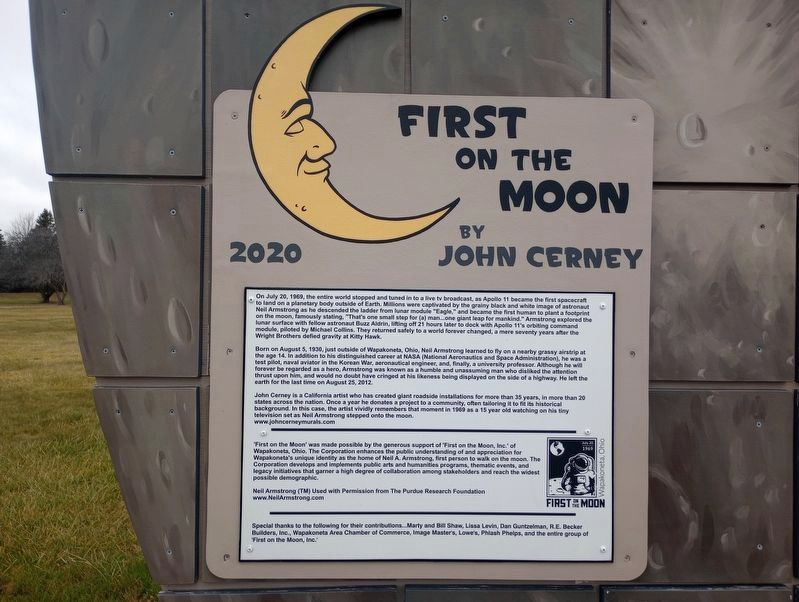 First On The Moon Marker image. Click for full size.