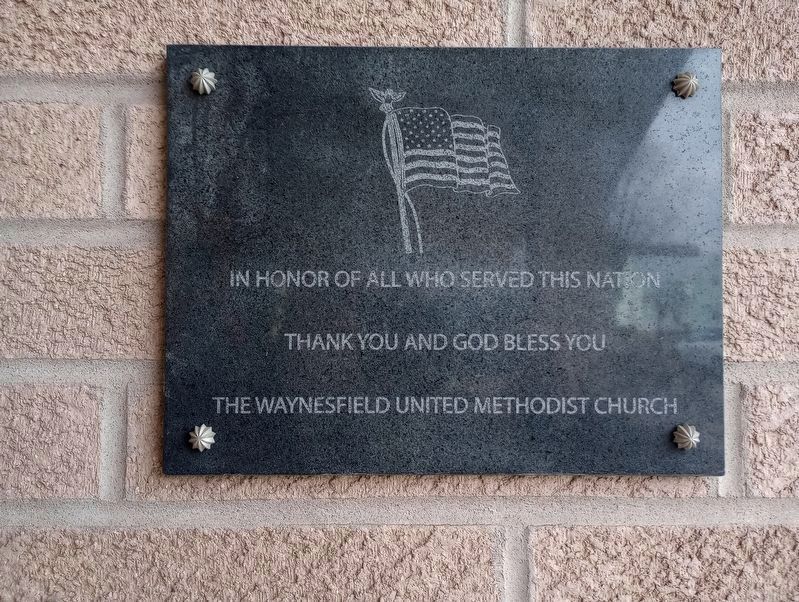 Waynesfield United Methodist Church Veterans Memorial image. Click for full size.