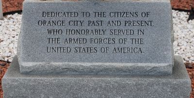 Orange City Veterans Memorial Marker. Click for full size. Orange City Veterans Memorial Marker image. Click for full size.