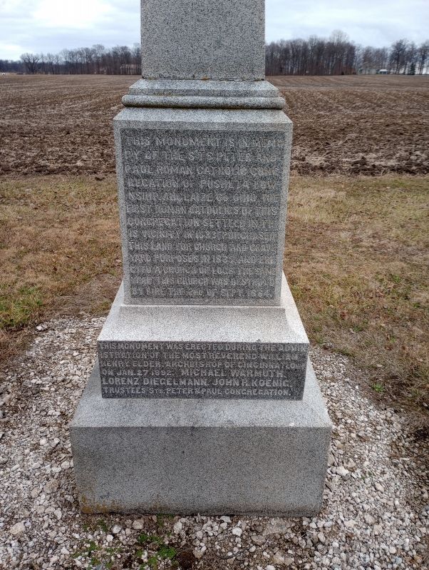 Site of first Sts. Peter & Paul Church & Graveyard Marker. Click for full size. Site of first Sts. Peter & Paul Church & Graveyard Marker image. Click for full size.