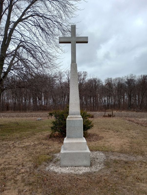 Site of first Sts. Peter & Paul Church & Graveyard Marker. Click for full size. Site of first Sts. Peter & Paul Church & Graveyard Marker image. Click for full size.