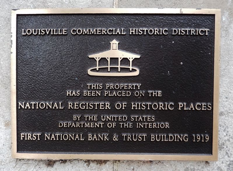 First National Bank & Trust Building Marker image. Click for full size.