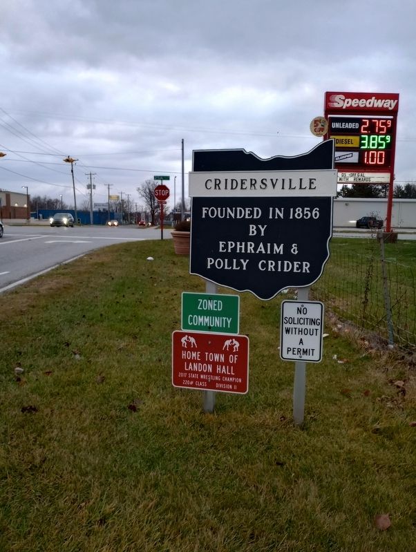 Cridersville Marker. Click for full size. Cridersville Marker image. Click for full size.
