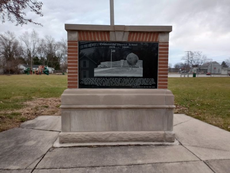 Cridersville District School Marker image. Click for full size.