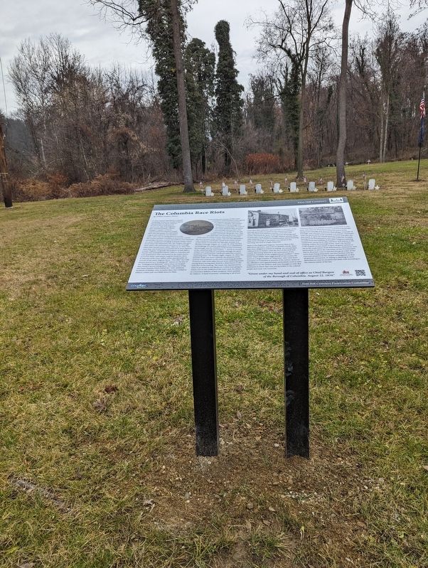 The Columbia Race Riots Marker image. Click for full size.