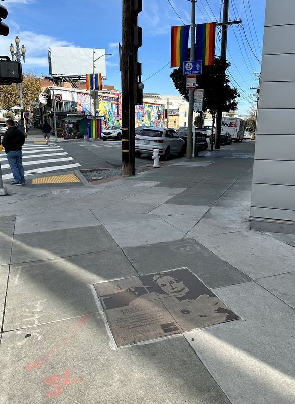 Sylvia Rivera Marker - wide view image. Click for full size.