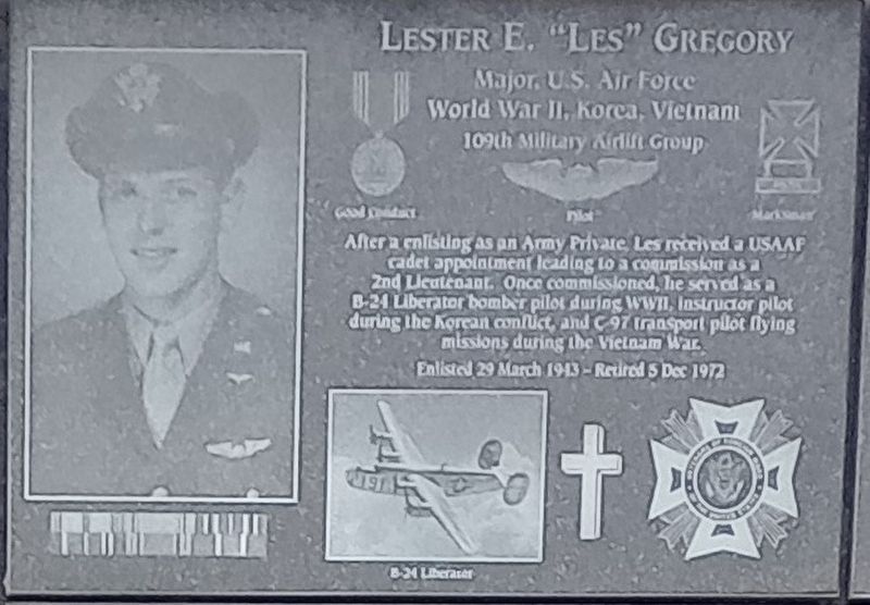Lester E. "Les" Gregory Marker image. Click for full size.
