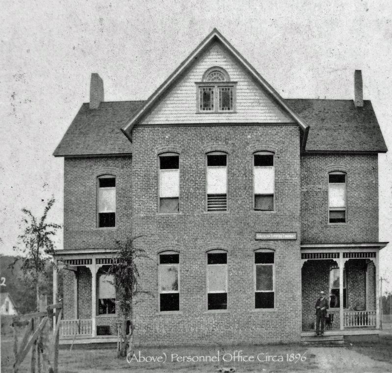 Marker detail: Personnel Office circa 1896 image. Click for full size.