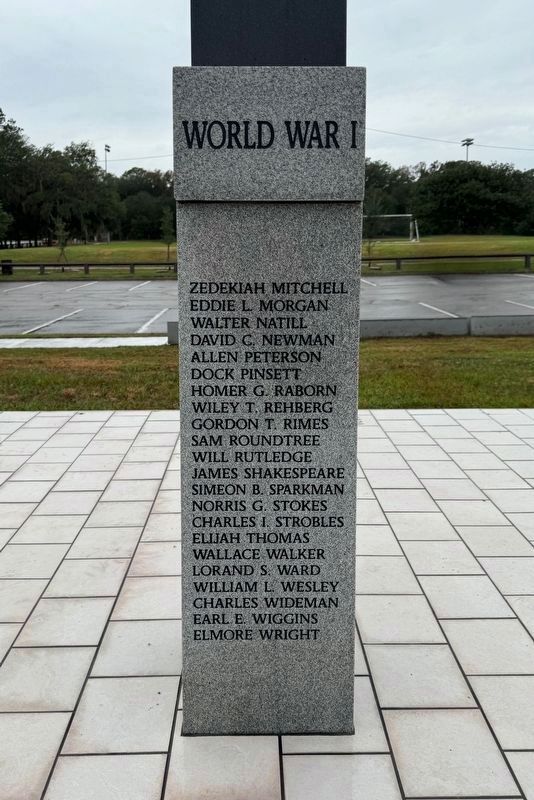 World War I Memorial(<i> reverse </i>) image. Click for full size.