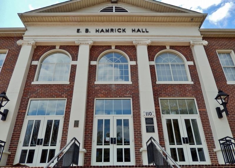 E.B. Hamrick Memorial Hall Marker(s) image. Click for full size.