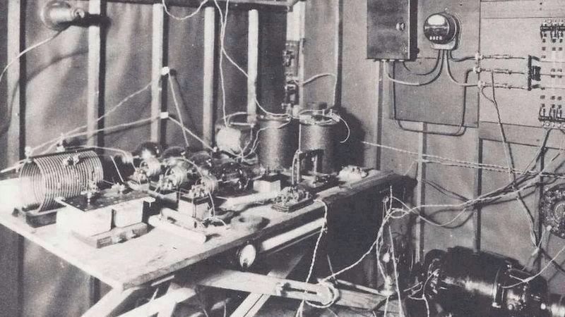The Transmitter at Greenwich Connecticut used for the 1921 test image. Click for full size.
