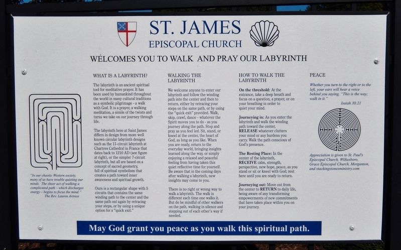 St. James Episcopal Church Labyrinth Marker image. Click for full size.