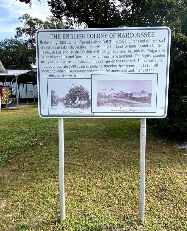 The English Colony of Narcoossee Marker. Click for full size. The English Colony of Narcoossee Marker image. Click for full size.