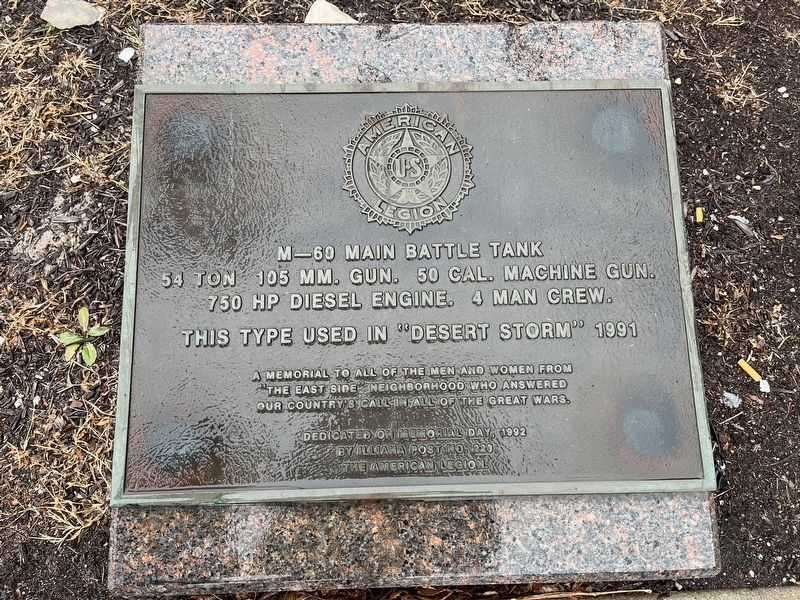 East Side Veterans Memorial Marker. Click for full size. East Side Veterans Memorial Marker image. Click for full size.