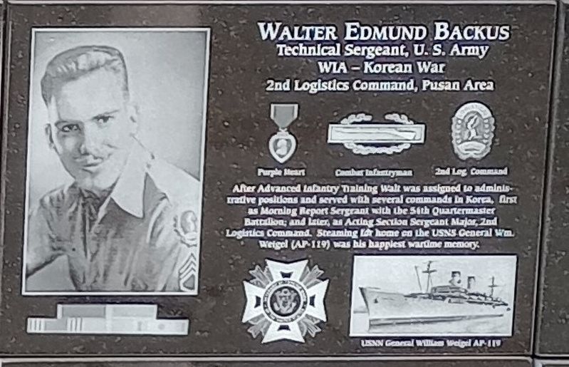 Walter Edmund Backus Marker image. Click for full size.