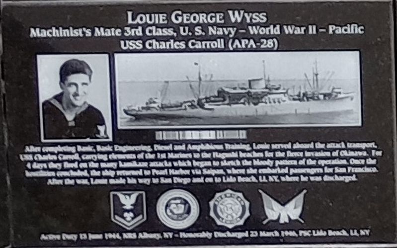Louie George Wyss Marker image. Click for full size.