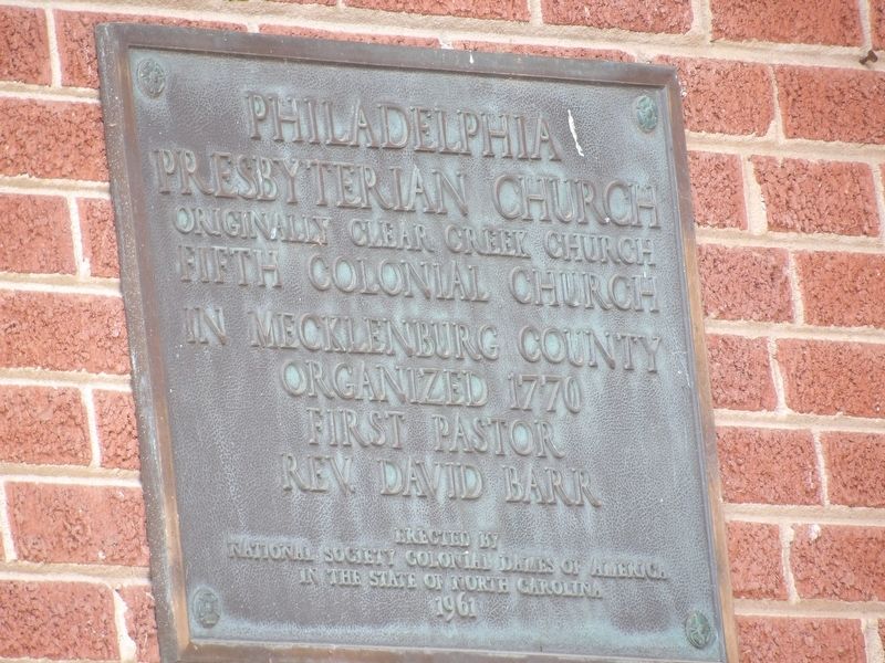 Philadelphia Presbyterian Church Marker image. Click for full size.