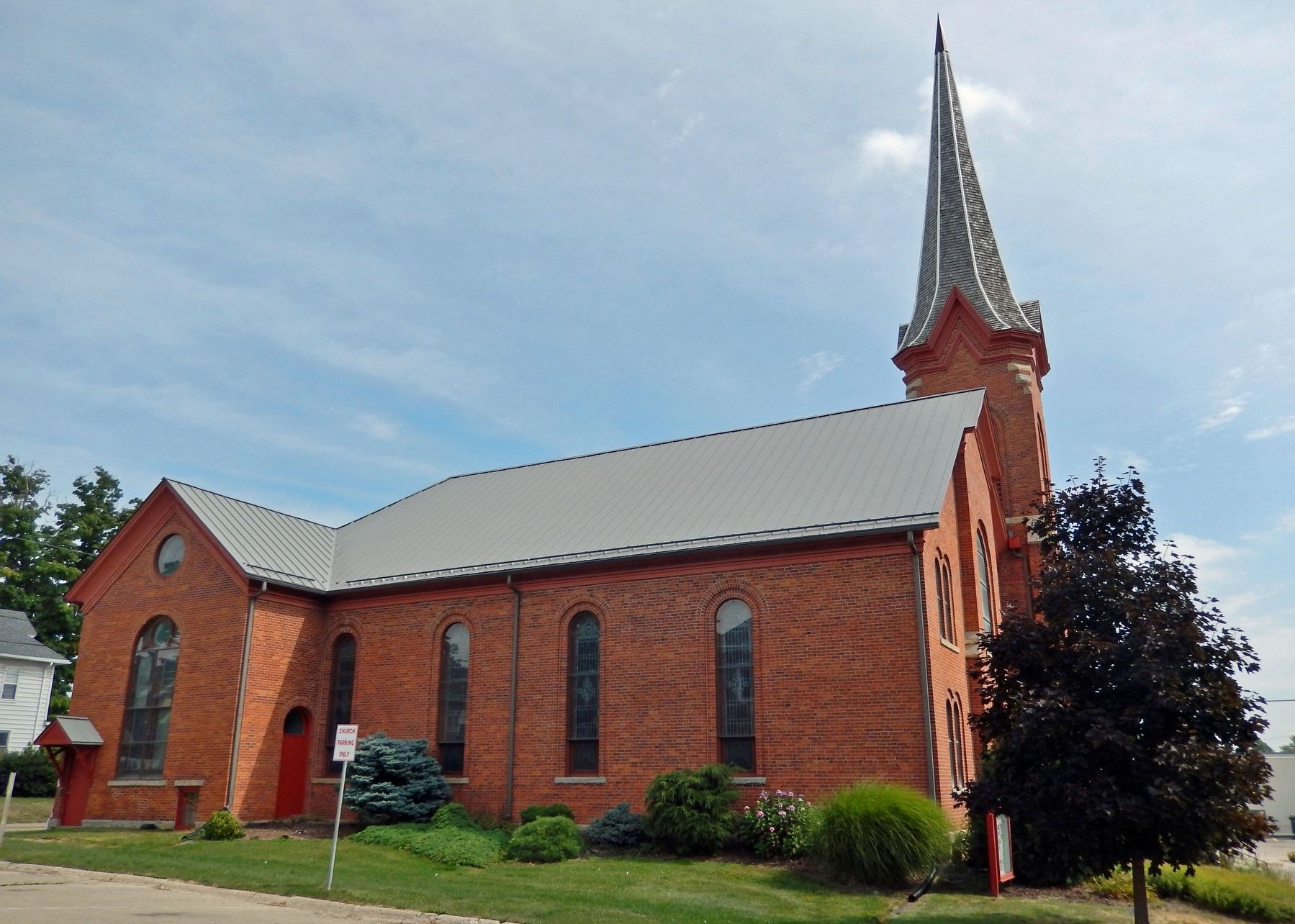 First Congregational Church (<i>west elevation</i>) image. Click for full size.