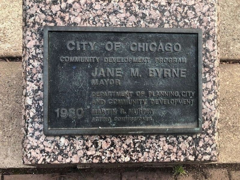 City of Chicago Community Development Program plaque. Click for full size. City of Chicago Community Development Program plaque image. Click for full size.