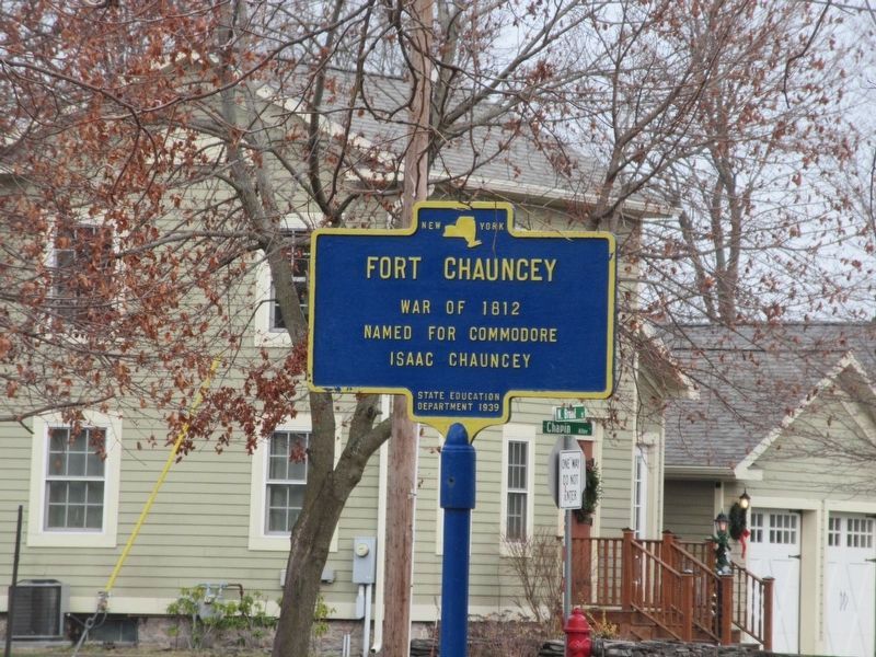 Fort Chauncey Marker Refurbished image. Click for full size.
