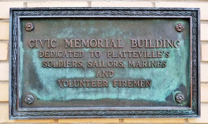 Civic Memorial Building Marker image. Click for full size.