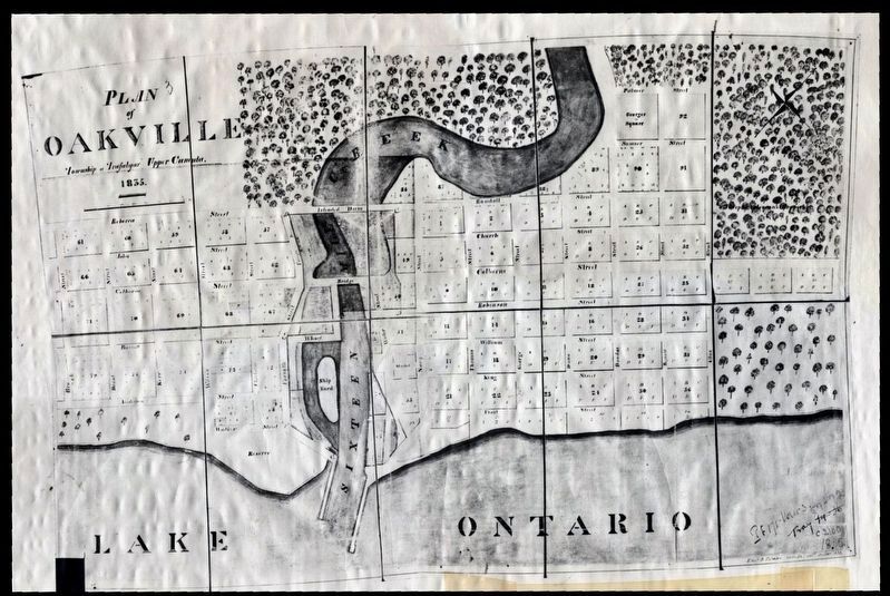 Plan of Oakville, 1835 image. Click for full size.