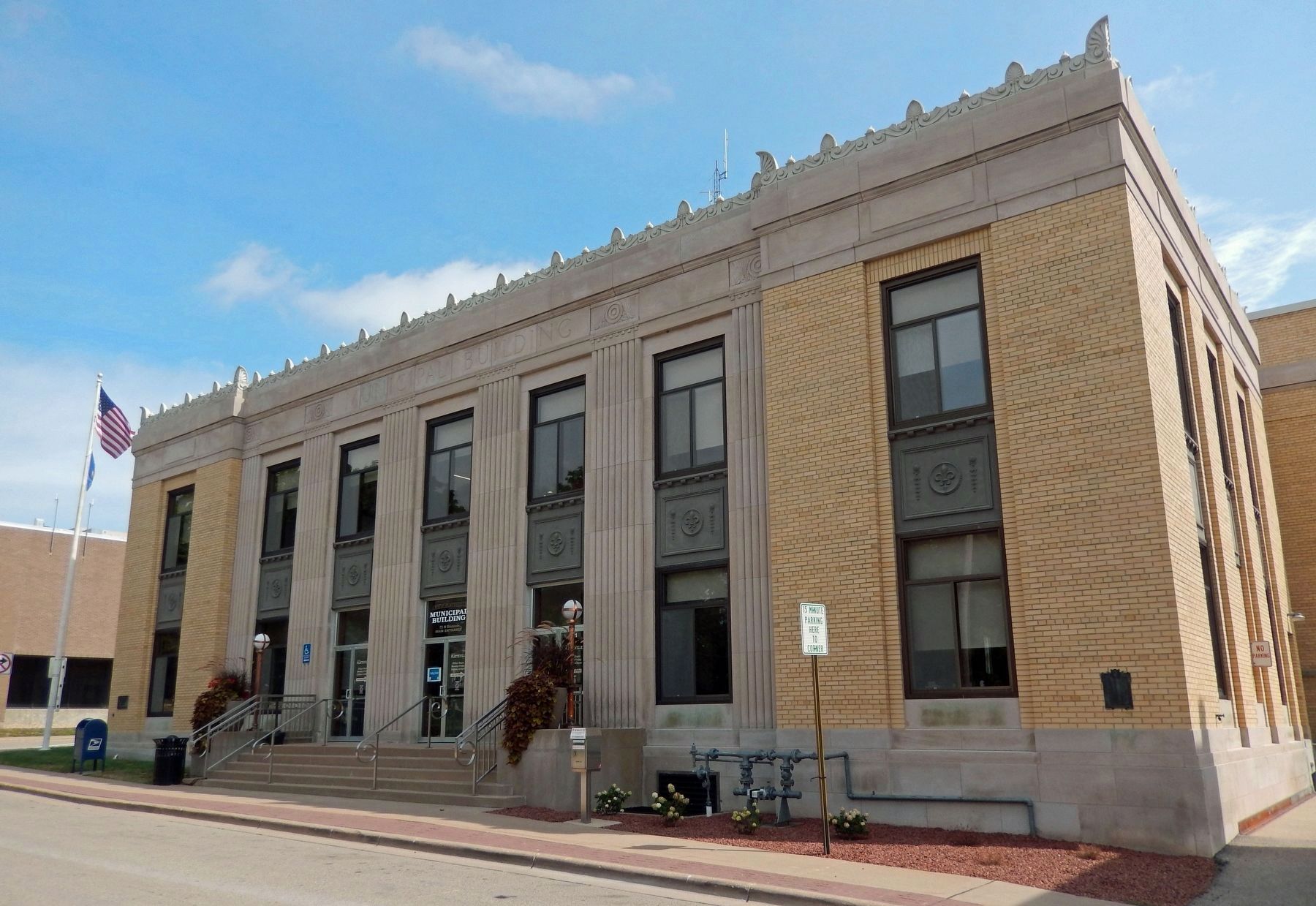 Platteville Municipal Hall (<i>southwest elevation</i>) image. Click for full size.