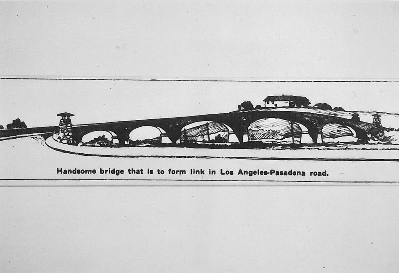 Handsome Oaklawn Bridge - illustration image. Click for full size.