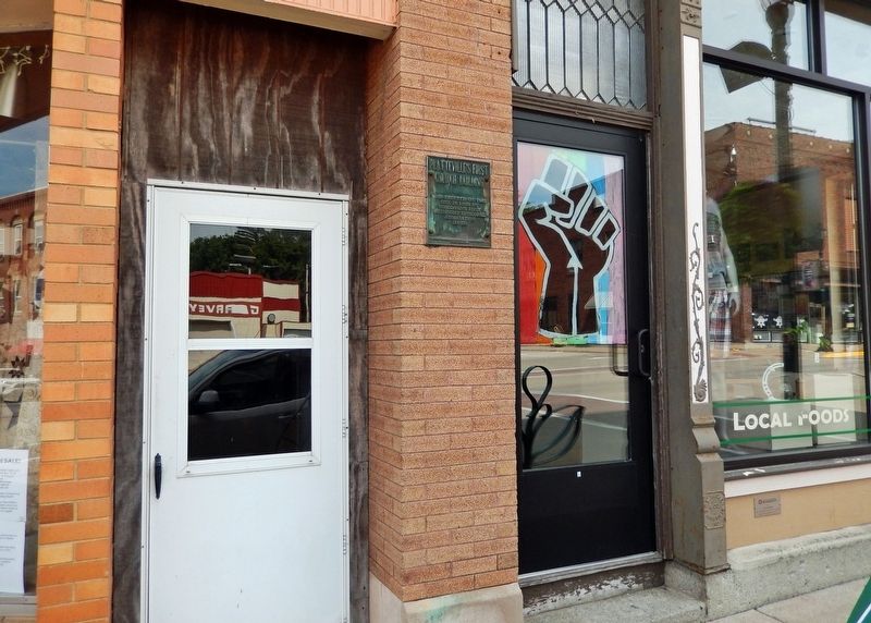 Platteville's First Church Building Marker image. Click for full size.
