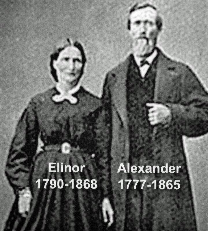 Marker detail: Elinor & Alexander Willard image. Click for full size.