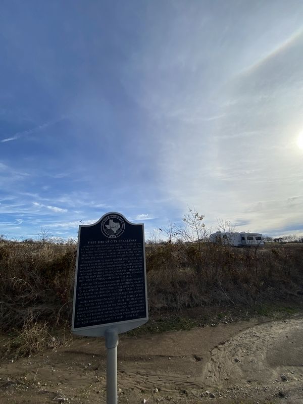 First Site of City of Sherman Marker image. Click for full size.